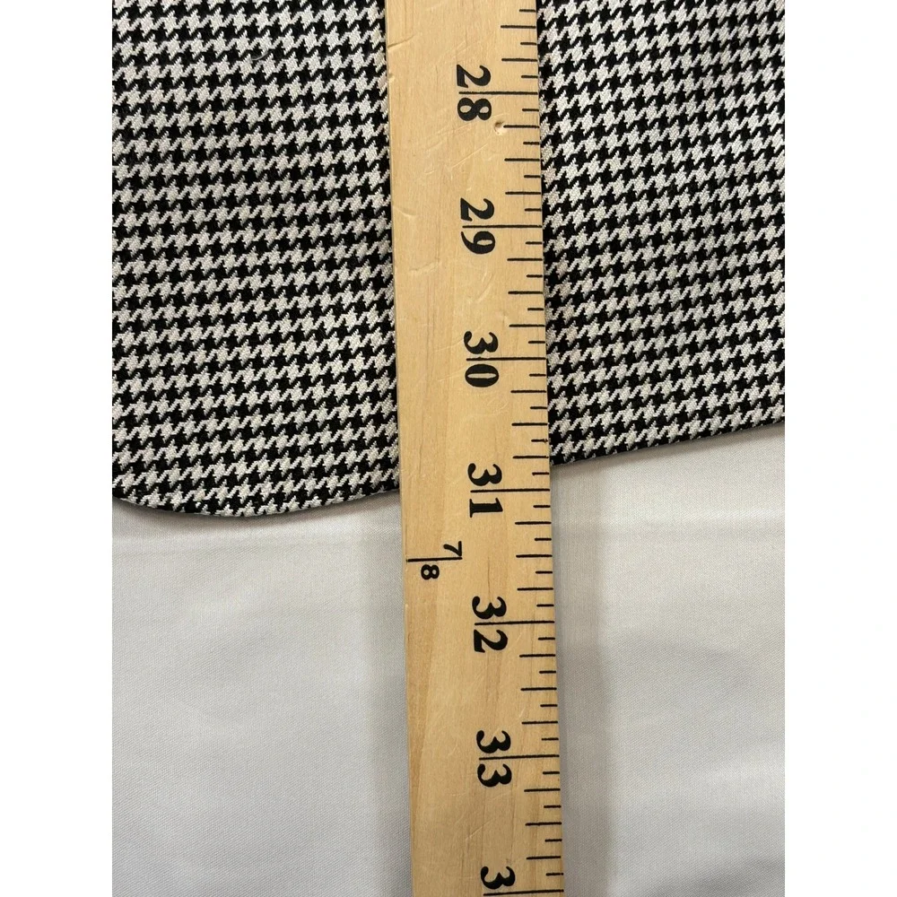 Baroni Couture Mens Silk Italian Wool Houndstooth Sport Coat Blazer 40R Black